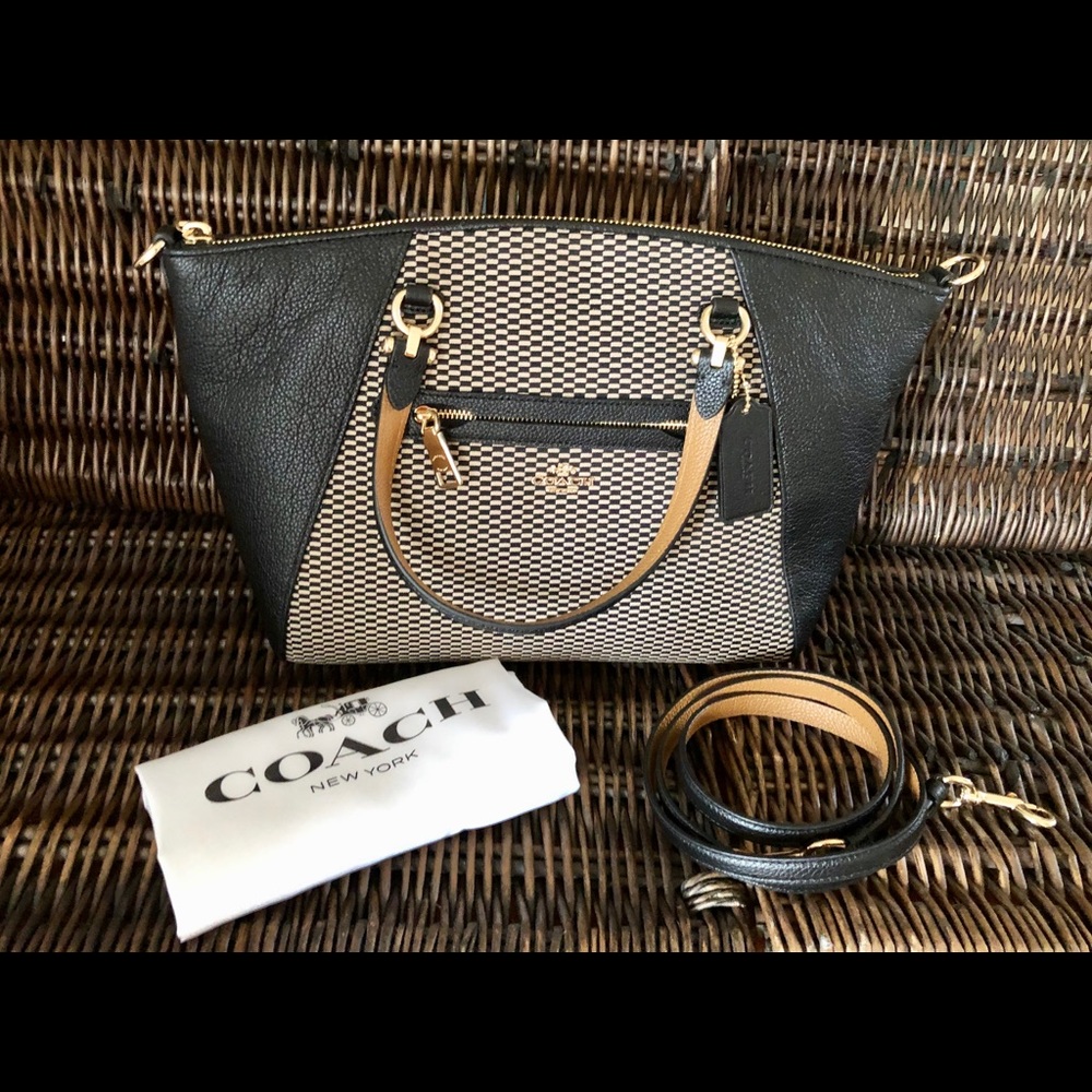 New - COACH Legacy Jacquard Prairie Satchel